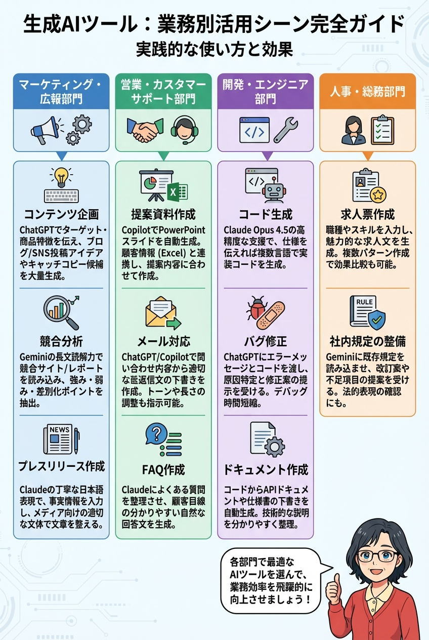 【会社員必見】ChatGPTでできること一覧｜仕事効率化アイデアを初心者向けに解説